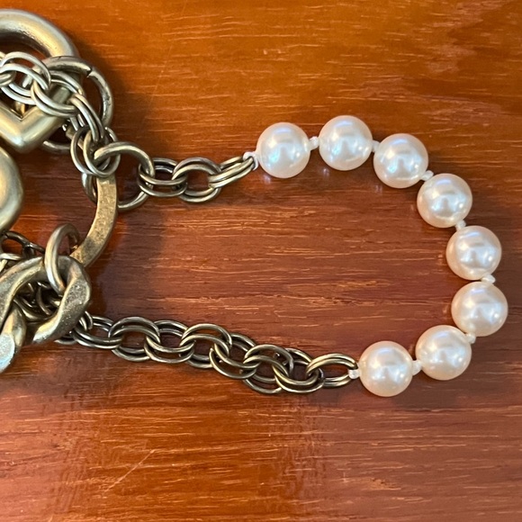 JUICY COUTURE Vintage Bag Keychain Heart Jewel Charms Pearl Crystal Overstuffed - Picture 11 of 11